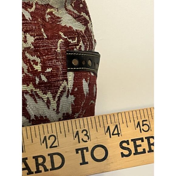 MZ Wallace Ivy Jacquard Tribecca MD Tapestry Carpet Fabric Leather Doctor RARE - Picture 9 of 16